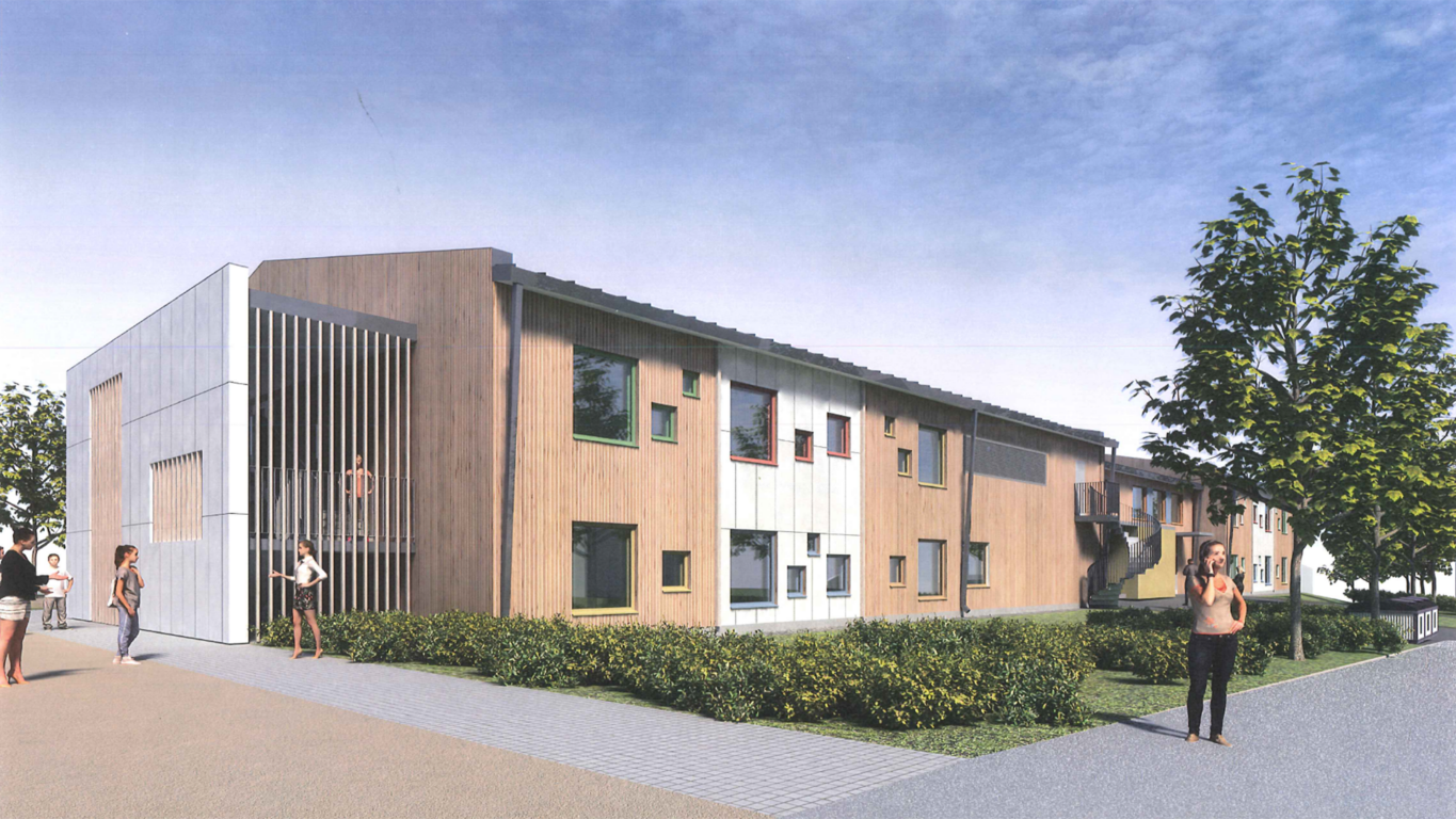 En visualisering av Kila nya daghem