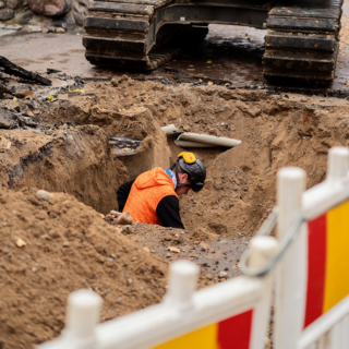 Rörarbete, sanering av vattenledning