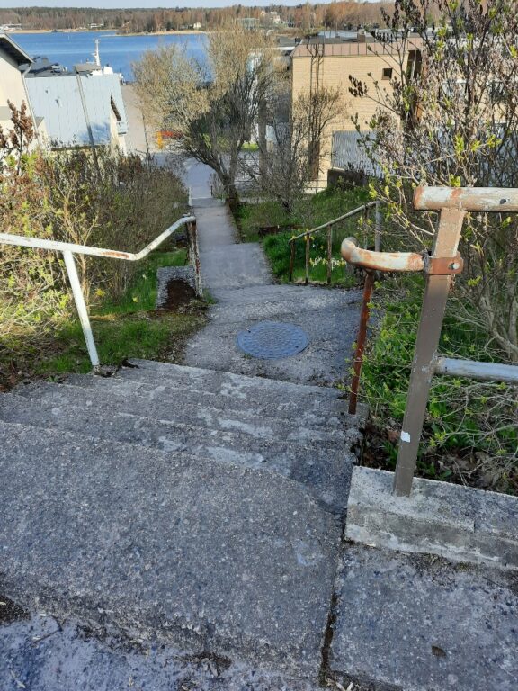 Slottbackens trappor uppifrån sett