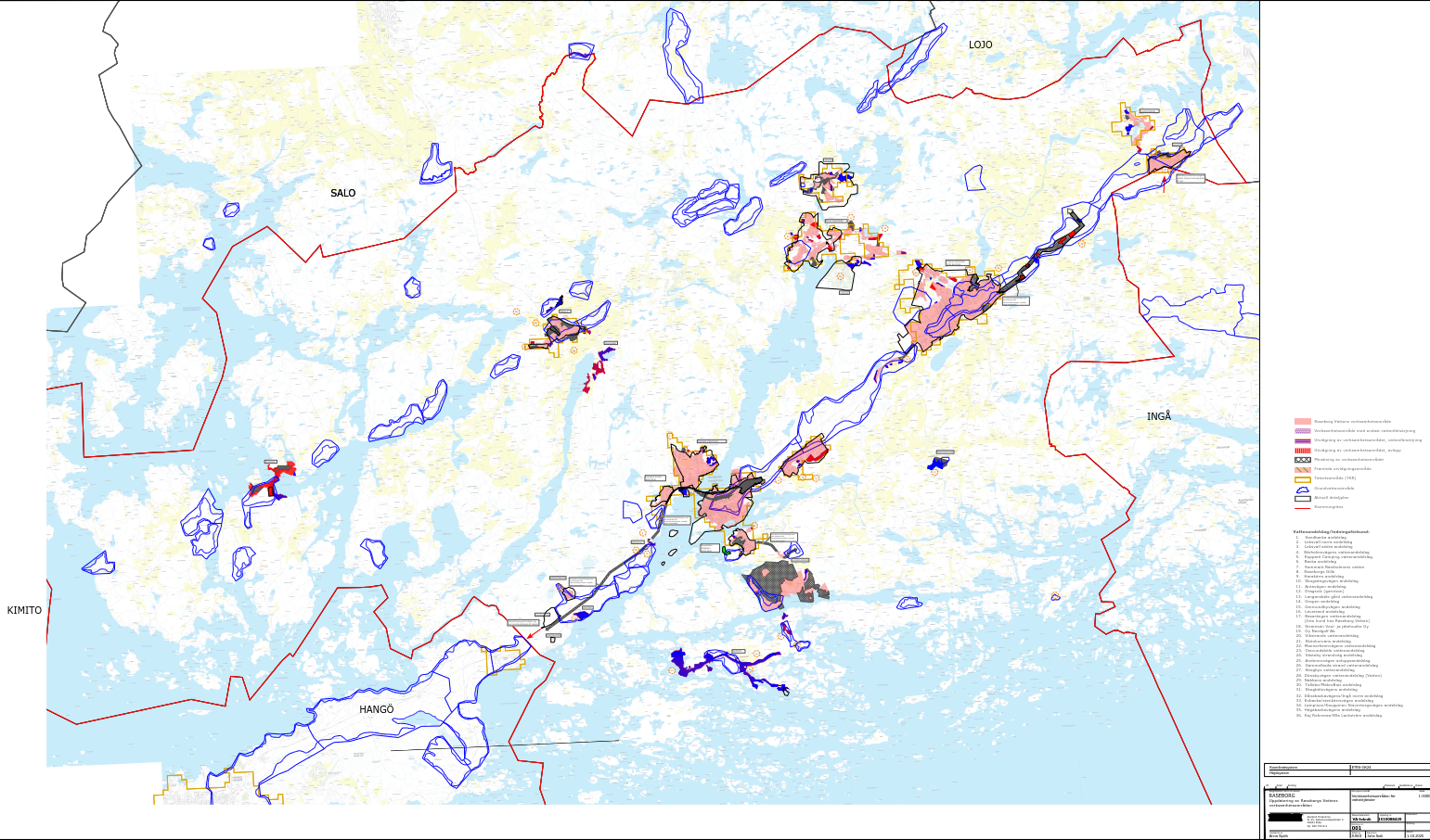 Raseborgs Vattens verksamhetsområde.